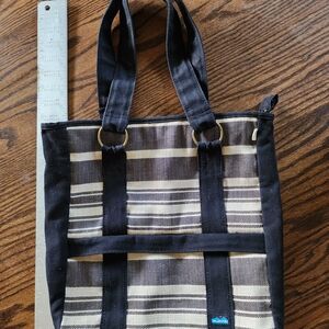 Black and Brown Plaid Tote Bag